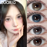 1 Pair Brown Eye Lenses Korean Natural Lenses Color Year Contact Lenses Eyes with Degree Black Beautiful Pupil 0-8 Degree