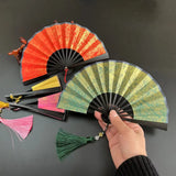 Blank Paper Fold Fan Red Folding Hand Held Fan Pink Mini  Japanese Foldable Fan for Kids DIY Wedding Decoration