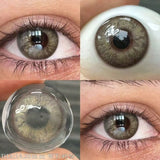 1 Pair Green Colored Contact Lenses Natural Pupils Eyes Soft lenses Soft Contacts 14.00-14.50mm Yearly Disposable
