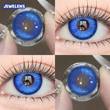 1pair Blue Green Red Color Contact Lenses 6months Halloween Crazy Circle Lens 14.5mm