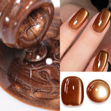 Brown Gold Cat Magnetic Eye Gel Polish 10ml  Autumn Water Light Magnet Crystal Soak Off Nail Art Varnish Manicure