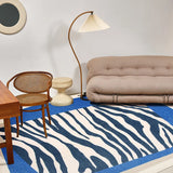 Zebra Striped Living Room Large Area Carpets Irregular Bedroom Carpet Blue Anti-slip Balcony Rugs Fluffy Soft Cloakroom Rug