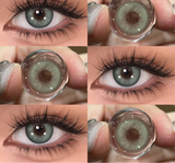 1 Pair Color Contact Lenses for Eyes Graduated Blue Fashion Optical Lenses Green Pupils Gray Natural Eye Contacts
