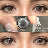 1 Pair Breeze & Chagall Series Colored Contact Lenses Natural Brown Pupils Eyes Contact lenses Gray Soft Contacts 14.20mm