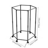 Hexagon Rotating Floor Clothes Rack Dormitory Coat Hanger Stand Indoor Drying Rack Movable Garment Organizer Hat Stand