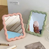 Creative Candy Color Makeup Mirror High-definition Adjustable Folding Mirror Thickened Beauty Mirror Home Bedroom Desktop
