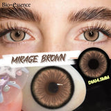 1 Pair Colored Contact Lenses with Prescription Natural Look Myopia Lenses 0~-6.00 Green Lenses Brown Contact Lenses