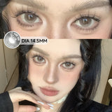 14.2-14.5mm Half Yearly Natural Glossy Contacts 2pcs Free Shipping Shiny Glass Lenses With Power for Cosplay