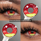 Color Contact Lenses for Halloween Vampire Cosplay Cosmetic Contact Lens Anime Lenses with Red Pupils for Parties Year