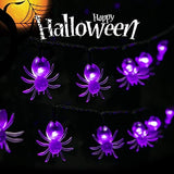 1pc 20/30 LED Halloween Spider Outdoor String Light With 8Lighting Modes Lamp Solar Powered For Home Garden Yard Halloween Decor