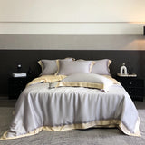 4Pcs Natural Bamboo Fiber Super Soft Silky Cool Feeling Skin-friendly Bedding Set Duvet Cover Bed Sheet/Fitted Sheet Pillowcases