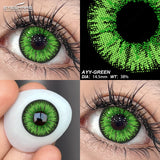 2pcs Colored Contact Lenses Halloween Cosplay White Crazy Contact Lenses Anime Red Eye Lenses Green Makeup Contact Lens