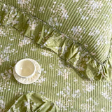 2pcs 100%Cotton Pillowcases French Style Pillow Cover Cushion Covers Bed 48x74cm Comfortable Pillowsham with Crinkled Gauze Lace