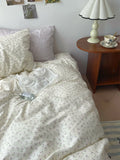 Pure Cotton Fledding Set Four-Piece Queen Size Bed eet Cover Duvet Cover Bedding Protector Single Dormi Bed Linens