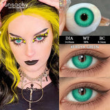 1Pair Cosplay Colored Contact Lenses for Halloween Blind Black White Lens Anime Coser Eyes Contacts Cosmetic Eye Pupils