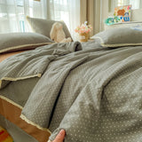 Printed Floral Summer Quilt Four Piece Set Soft Bedroom Decor Bedding Set Summer Quilt Bed Sheet With Pillowcases Home Textiles