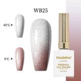 16 Colors of Thermochromic Gel Nail Polish - Trendy Autumn/Winter Thermochromic Gel Nail Polish with LED Gloss and Shine for a S