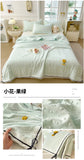 Summer Thin Quilt Ins Girl Bow Seersucker Washed Cotton Summer Quilt Single Dormitory Air Conditioner Blanket Machine Washable