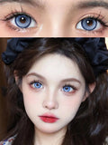 1Pair Colored Beauty pupils Makeup Lenses  High Quality Myopia Eyes Black Eye Grey Contact Lenses 1 Yearly