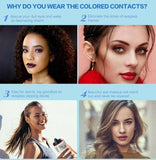 1 Pair Myopia 0~-8.00 Degree Color Contact Lenses for Eyes Natural Lenses with Prescription Diopter Eye Contacts Yearly