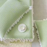 2/3pcs Summer Cooling Bed Skirt Set Class A Princess Mattress Cover Single Soft Mat Room Decor Bedspread Ice Silk Bean Cool Mat