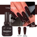 Single-use gel nail polish, classic colors, semi-permanent, removeable by soaking or LED polish, suitable for home and salon use