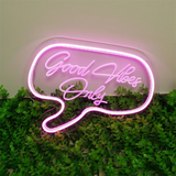 Good Vibes Only Neon Sign Engraving LED Light Custom Neon Signs Home Room Wall Decor Sign Custom Home Decor Bed room Bar Neon