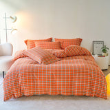 Housse de couette 220x240 Cotton Stripes Duvet Cover Button Girl's Room Skin Breathable Bedding funda nórdica Comforter Sets