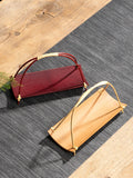 Handcrafted Bamboo Handle Fruit Basket Tea Snack Tray Creative Chinese Style Retro Tea Ceremony Serving Basket for Living Room
