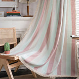Boho Curtains Semi Sheer Floral Embroidery Cotton Fabric Linen Light Filtering Pocket Rod Windows Drapes for Living Room Bedroom