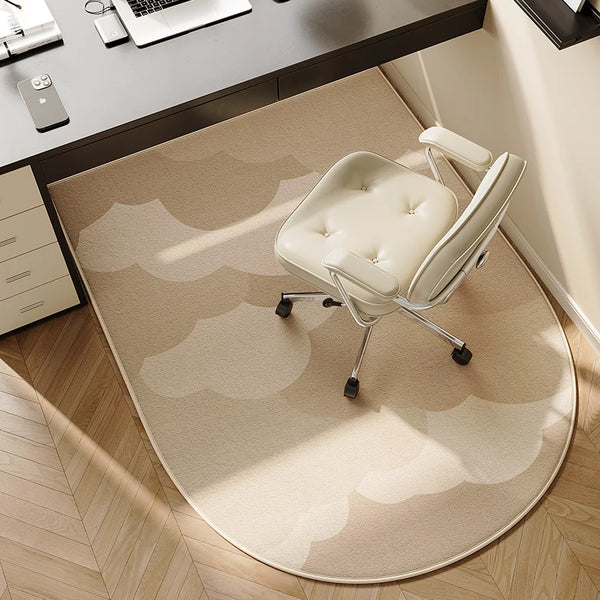 Non-Slip Rounded Floor Mat for Computer Chair, Study Desk Carpet, Bedr ...