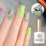 10ml Only Green Glass Bead Cat Magnetic Gel Nail Polish Guava Soda Grape Iced Crystal Salon Soak Off Gel Manicure