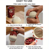 1PC Silicone Can Filter, Multifunctional Mini Strainer, Food Mesh Drainage Device, Versatile Can Filter, Compact Kitchen Sieve