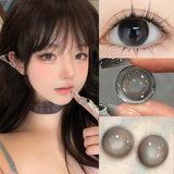 1 Pair 0~-8.00 Myopia Lenses Colored Contact Lenses with Degree High Quality Natural and Beautiful Pupils New Soft Lenses