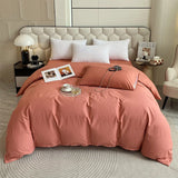 Japanese 100% Cotton Brushed Single Duvet Cover Striped Plaid Quilt Cover for Dorm Home Skin-Friendly Bedding for All Seasons