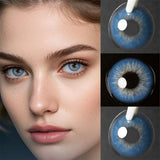 Colored Contact Lenses Lalens Sin Brown Blue Gray Color Contacts Eye Lens Eyes Half Year 2Pcs