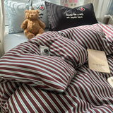 Nordic Striped Printed Duvet Cover 1 Pcs Simple Cozy Quilt Cover for Dorm Home Premium Colorfast Soft Bedding for All Seasons