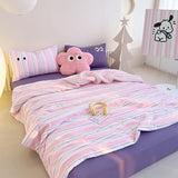 2025 new dopamine washed cloud cotton big eye series summer quilt four-piece three-piece set single piece summer quilt cool