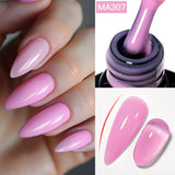 7ml Rubber Base Nail Gel Polish Nude Milky White DIY Nail Art Soak Off Gel Polish Semi Permanent Painting UV Vernis