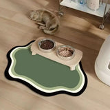 Minimally Designed Pet Feeding Mat Cat and Dog Absorbent Anti Slip Cat Bowl Mat Durable Natural Rubber Floor Mat Feeding Mats