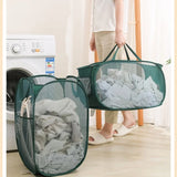 Foldable Laundry Basket Mesh Cloth Breathable Laundrys Hamper Large Capacity Storage Baskets Home Accessories