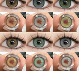 2pcs Color Contact Lenses for Eyes Blue Eye Colored Lenses Beautiful Pupil Yearly Makeup Cosmetic Gray Eye Contact Lens