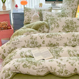 New high-weight, fresh and light milk fleece printed quilt cover Thickened warm Duvet cover