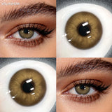 Unspoken Brown Yearly Disposable Colored Contacts Lenses for Eyes Daily Dating Makeup 14.2mm Soft Cosmetic Beauty Lens