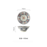 980ml Japanese Ceramic Soup Bowl Retro Ramen Noodle Bowls Large Capacity Bowl Restaurant Household Tableware Kitchen Supplies