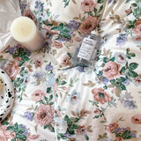 Korean Princess Style Floral Ruffles Bedding Set Single Queen Size 100% Cotton Duvet Cover Flat/Fitted Bed Sheet Pillowcases