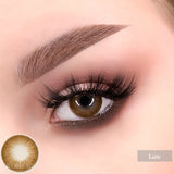 Latte Brown Contact Lenses Glam Makeup Look Charming Eyes Bright Eyes Natural Mixed Eyes Effect Soft Yearly Cosmetic Lenses