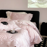1000TC Lyocell Cotton Jacquard Embroidery Wide Edge Luxury Bedding Set Silky Duvet Cover Bed Sheet/Fitted Sheet Pillowcases 4Pcs