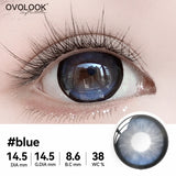 1 Pair(2pcs) Violet/Pure Black/Mint Green/Silver Gray Cosmetic Contact Lenses Russian Style Non-Prescription