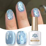 10ml Leopard Cat Magnetic Eye Gel Nail Polish Autumn Night Coffee Brown Glass Beads Soak Off UV LED Manicure Nail Ar